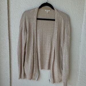 Silence + Noise Beige Open-Front Cardigan